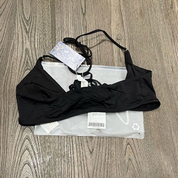 NWT Toluca Amina Bikini Top Waist Wrap Triangle Onyx Size M/L - Picture 4 of 7